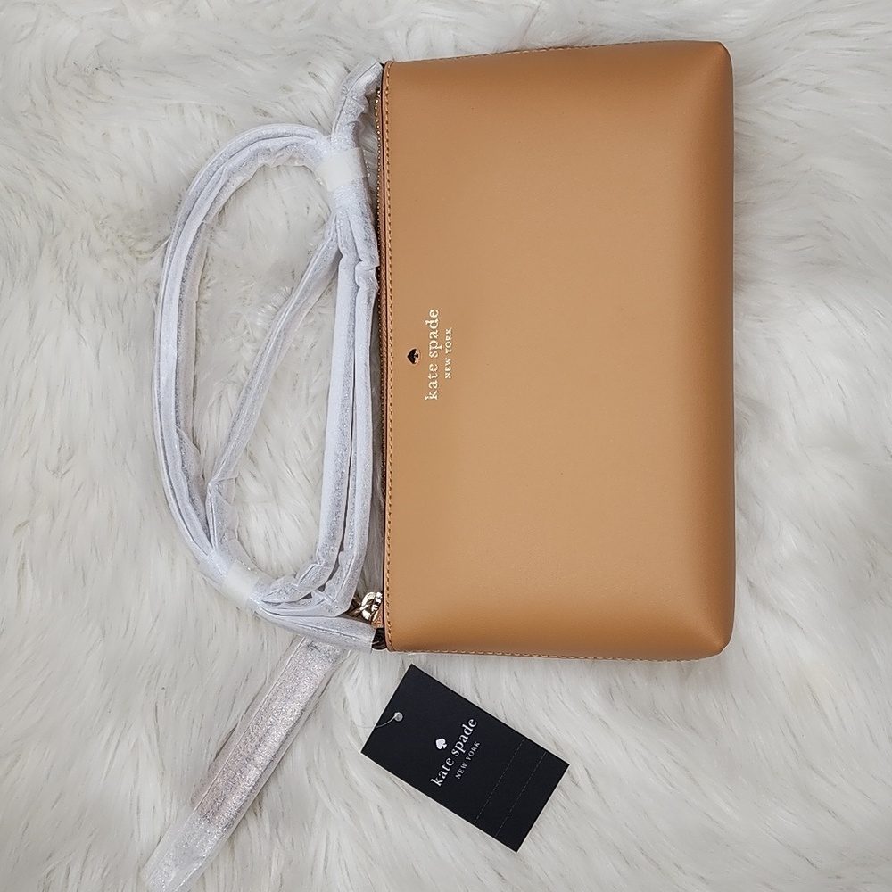 Kate Spade Ivy Street Amy Crossbody Bag Purse Tiramisu Mousse - Picture 9 of 16